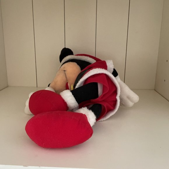 Vtg Playskool Santa Mickey Mouse Plush Christmas Santa Clause Suit Red Feet 20" - Picture 15 of 16